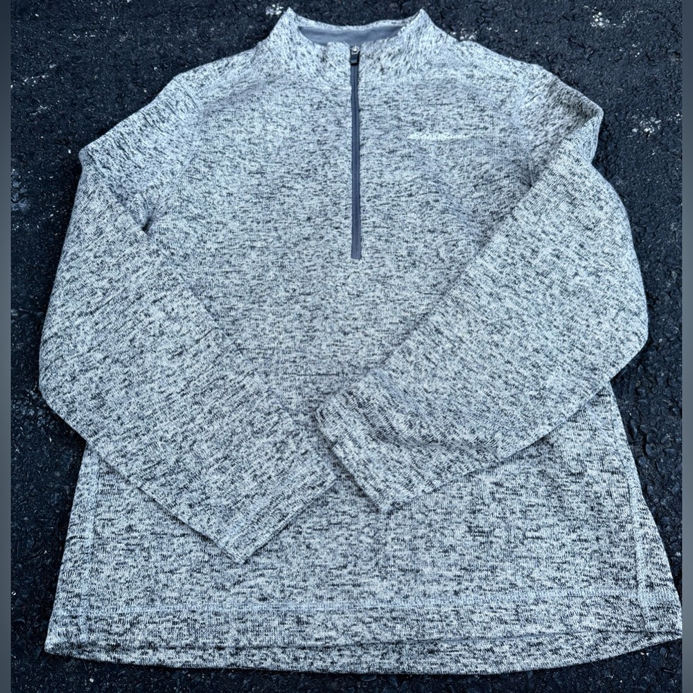 Eddie Bauer Mens Better Sweater‎ Knit Pullover 1/4 Zip L Casual Fall Outdoor